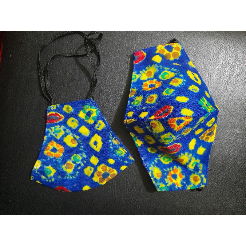 Masker Kain Batik/Etnik/ masker Brokat Earloop Headloop bahan halus  min order 3