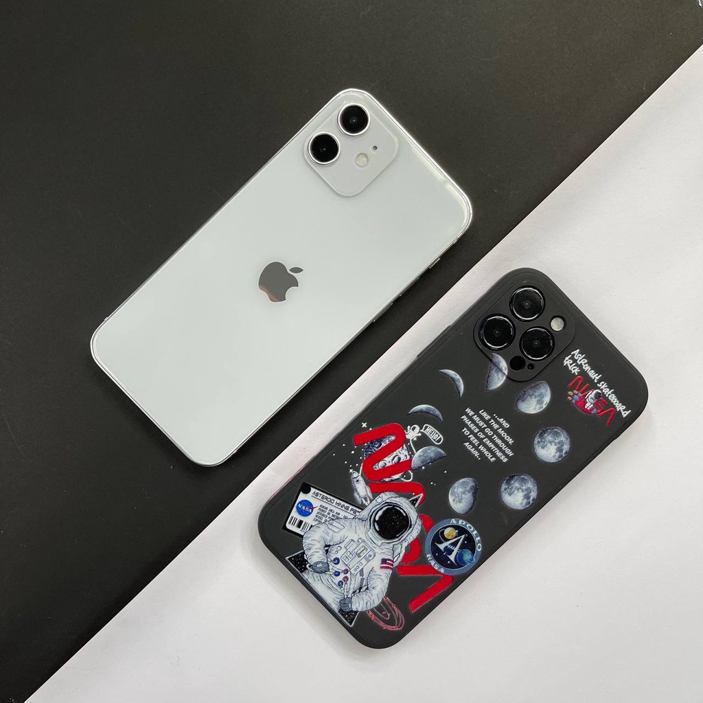 N.A.S.A Black Matte Full Cover Case iPhone 12 Pro Max / Case iPhone 11 Pro Max / Case iPhone XR