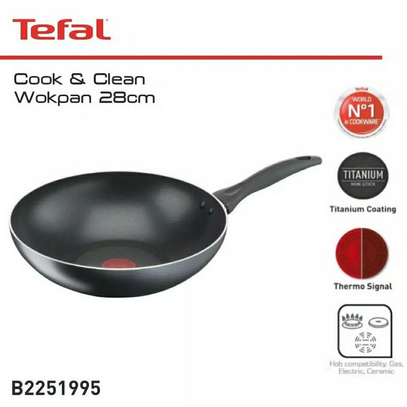 Tefal Cook & Clean Wokpan 28cm Original