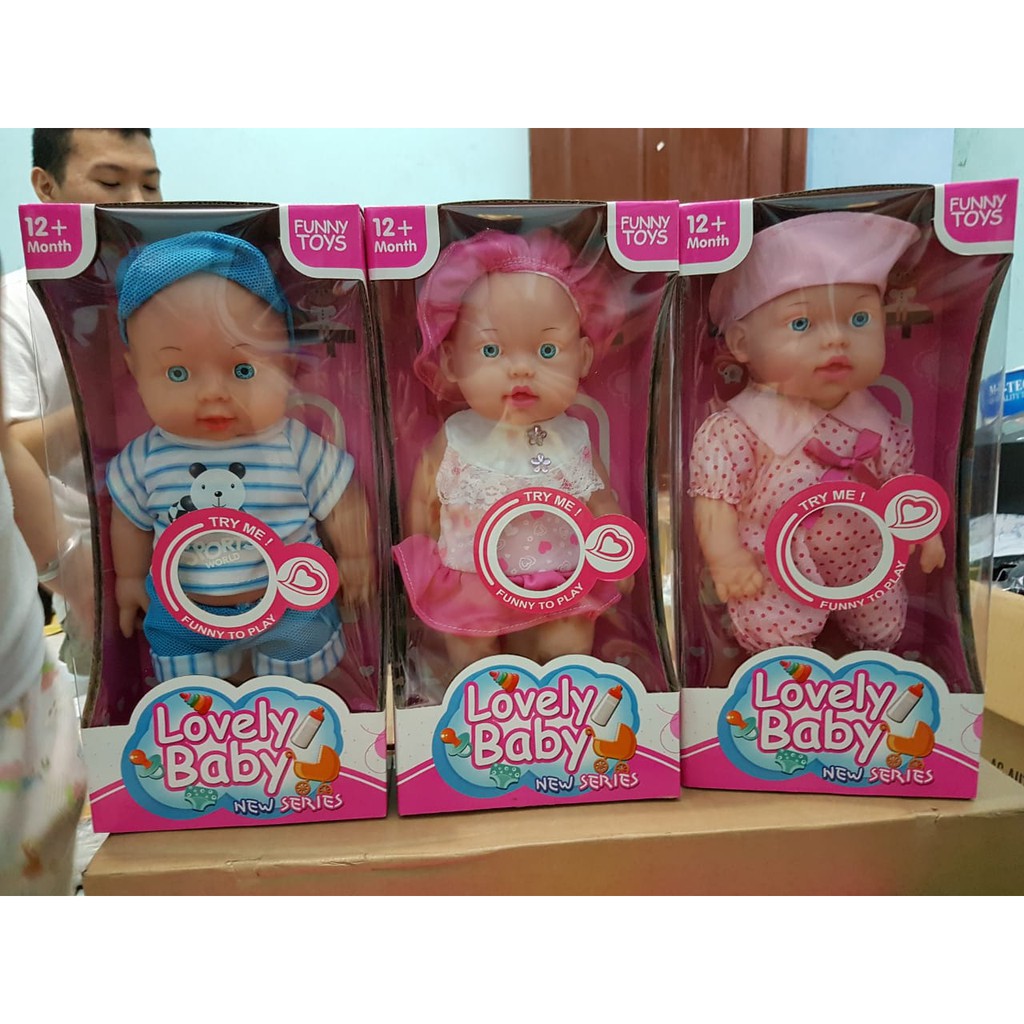 MAINAN BONEKA LOVELY BABY BAYI BISA NANGIS DAN TERTAWA