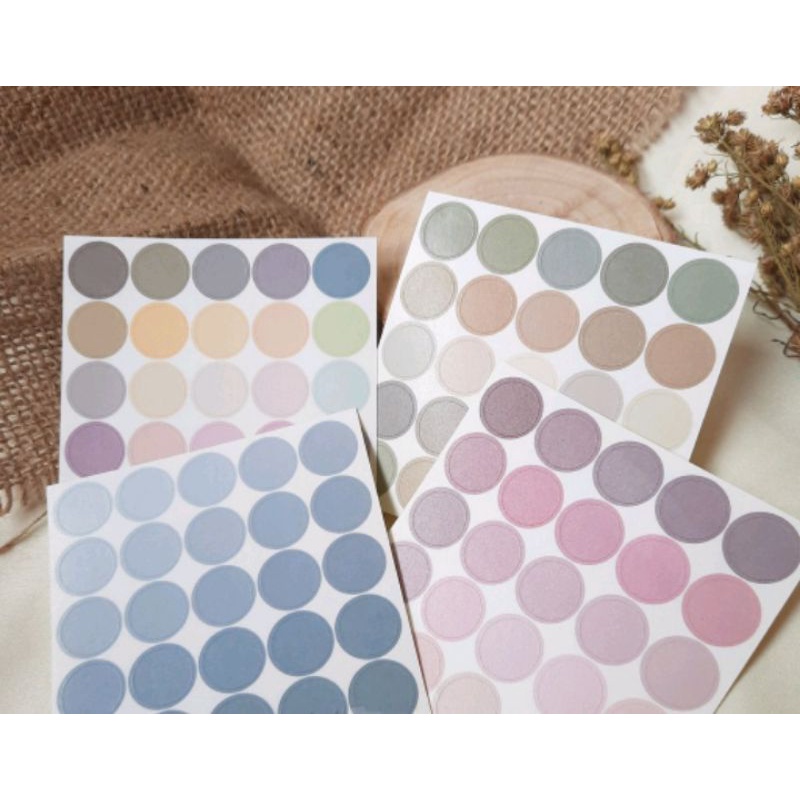 

1 PCS Sticker bulat warna warni