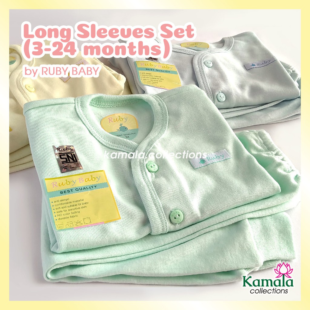 Baju Bayi - RUBY BABY - Setelan Tangan & Celana Panjang Polos