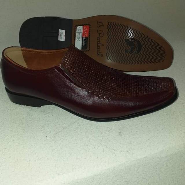 IS PARLENTE SEPATU PANTOPEL KANTOR PRIA KULIT ASLI