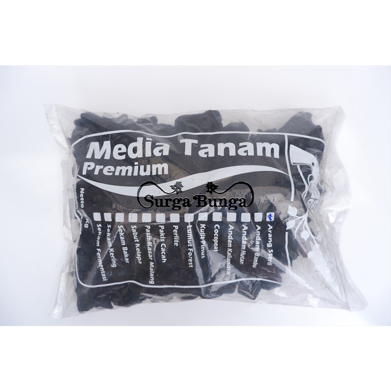 Media Tanam Arang Aktif Premium - Media Anggrek 1kg