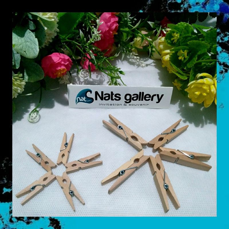 JEPIT FOTO POLAROID/ jepit kayu besar kecil