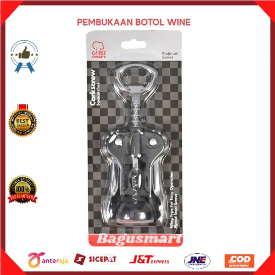 Chef Craft Alat Pembuka Botol Wine/alat pembuka botol wine/pembuka botol