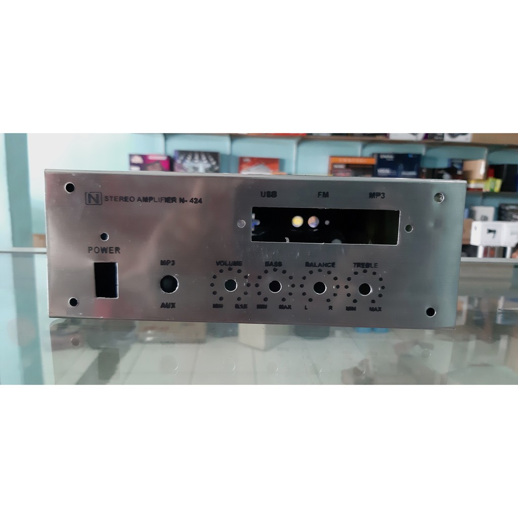 BOX POWER AMPLIFIER STEREO N424 USB BAHAN KUAT TEBAL