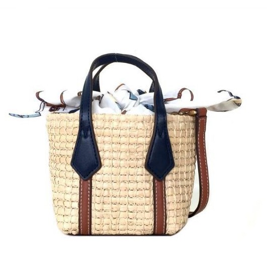 Tory Burch Nano Perry Straw Tote