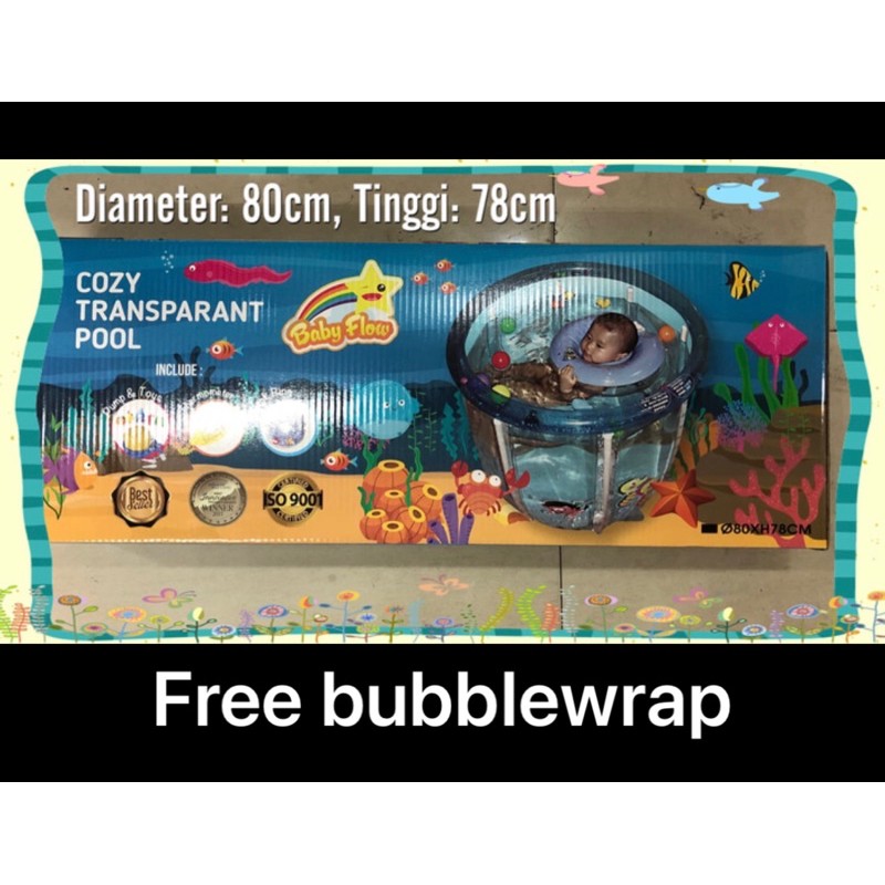 kolam spa / baby swimming pool / babyflow cozy transparant