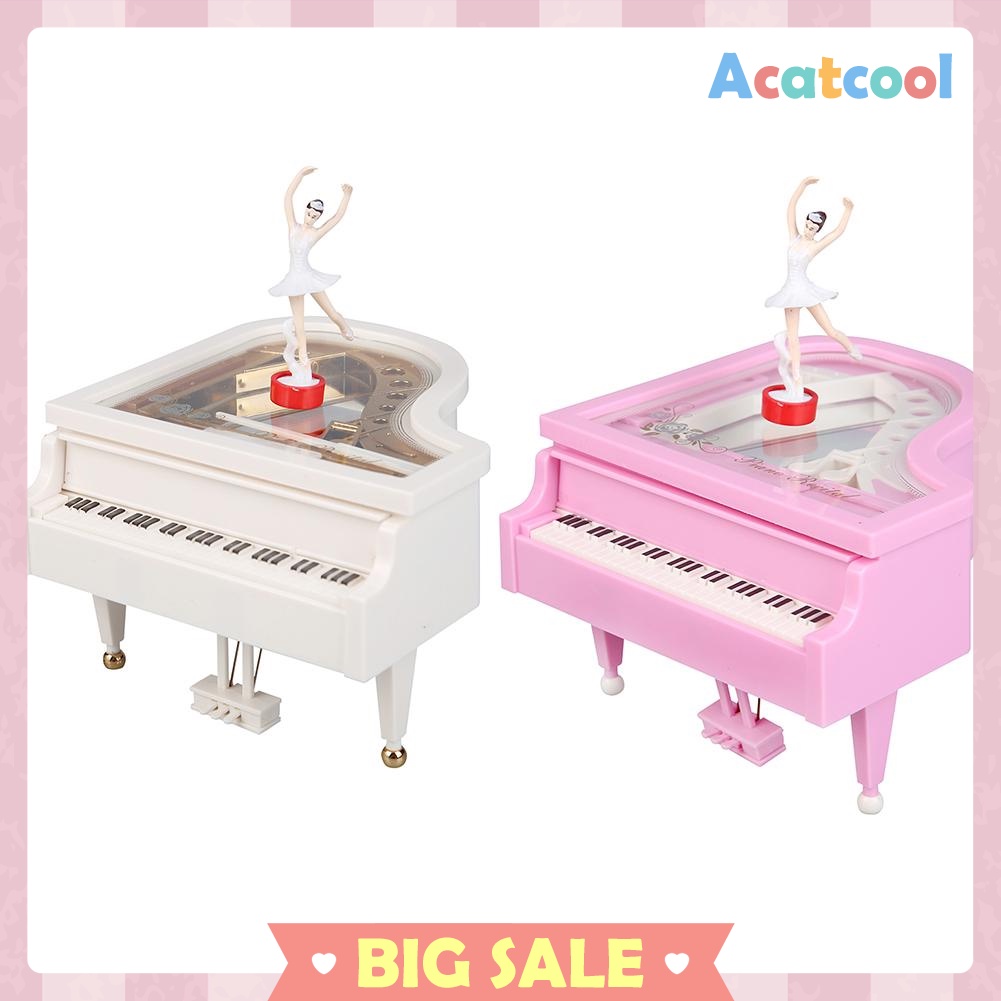 Romantic Piano Model Dancing Ballerina Music Box Clockwork Musical Boxes