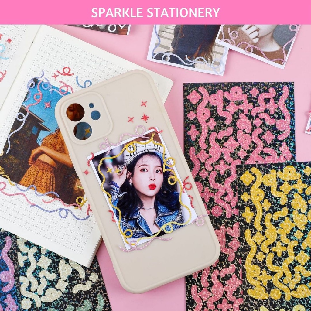 

Sparkle Stationery | Sticker Confetti Glitter DIY Dua Warna Photo Deco