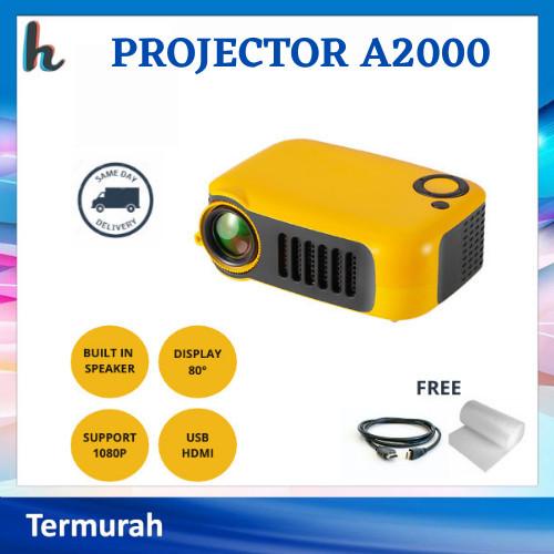 

Irled | Mini Proyektor A2000 Mini Led Projector 1080P Full Hd 800 Lumens