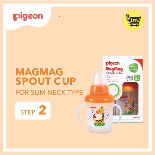 PIGEON MAG MAG STEP 2 SPOUT CUP 180 ML / TRAINING CUP / BOTOL MINUM BAYI