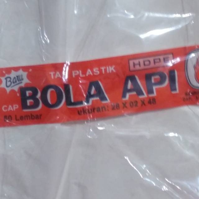Tas Plastik aka Kresek 28x48 Bola Api
