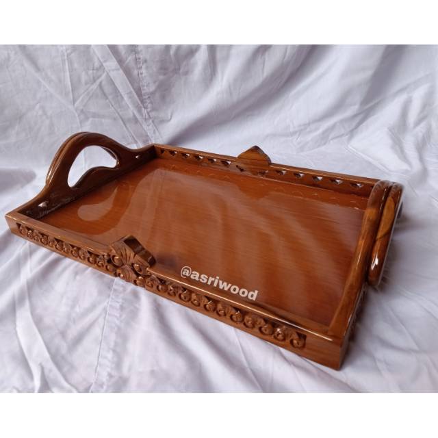 NAMPAN KAYU JATI // WOODEN TRAY // BAKI KAYU // NAMPAN UKIR