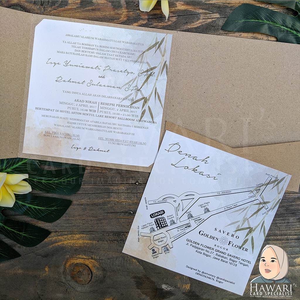 MIN. 50 Undangan PERNIKAHAN RUSTIC RUSTIK undangan softcover amplop UNIK MODERN MINIMALIS