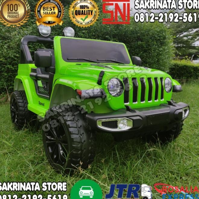 Mobil Aki Remote Jeep Rubicon Mainan Anak Murah 4Wd