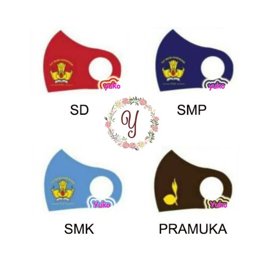 New Normal Masker Anak Sekolah Masker Scuba Masker Scuba Anak SD Masker Pramuka