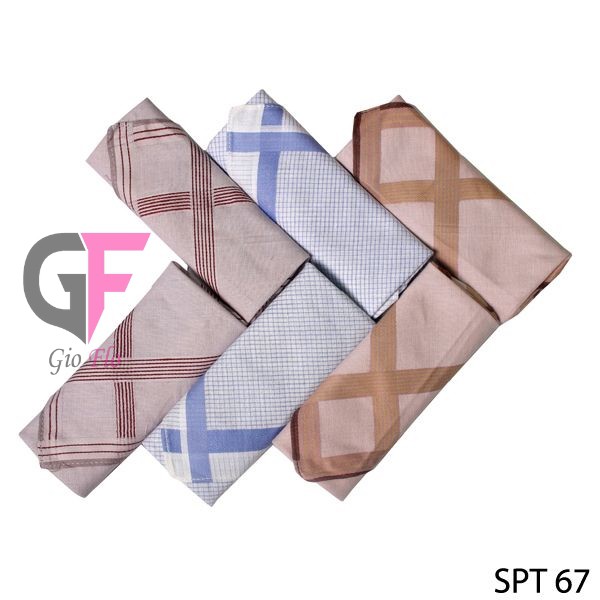 GIOFLO Sapu Tangan Katun Multi Color Isi 6 PCs Multicolor / SPT 67