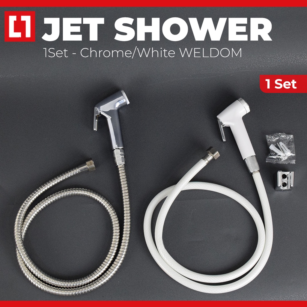 Jet Shower Set Toilet Mandi Semprotan Air Ring Bahan Kuningan - Weldom