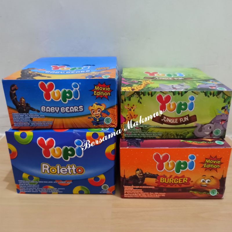 

YUPI box 24 pcs Bear / Burger / Jungle / Rolletto