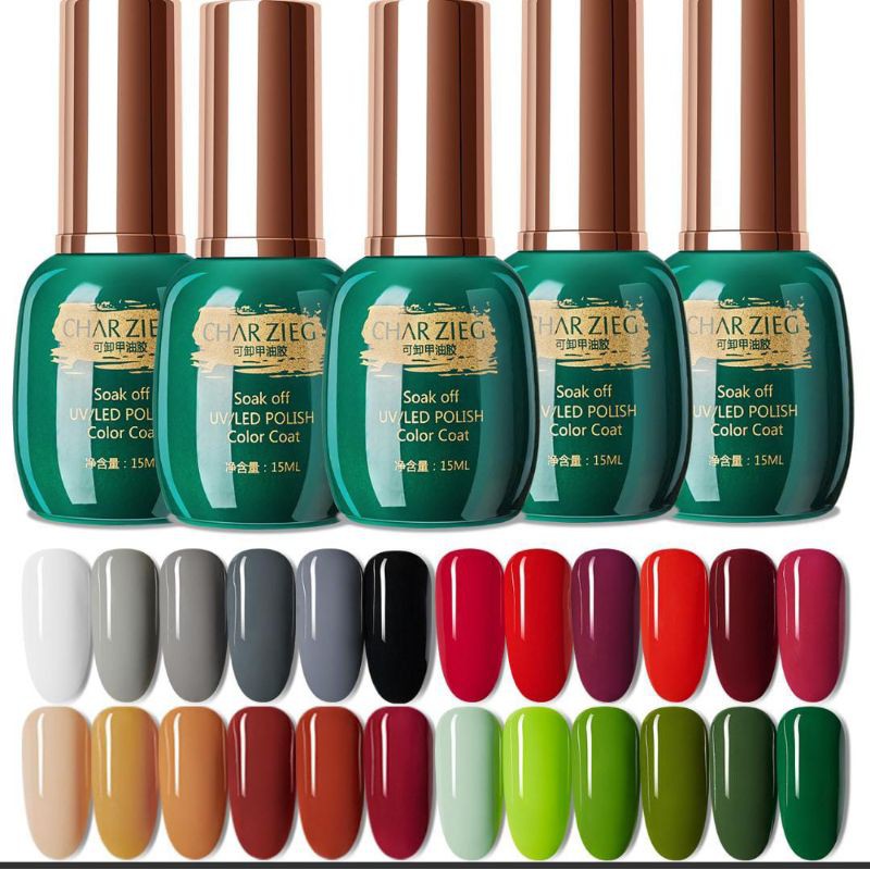 part2 15ml kutek UV gel char zieg / charzieg /  pewarna kuku / nail polish Gel / cat kuku