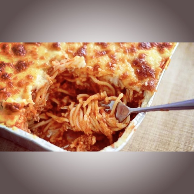 

Baked Cheesy Spaghetti