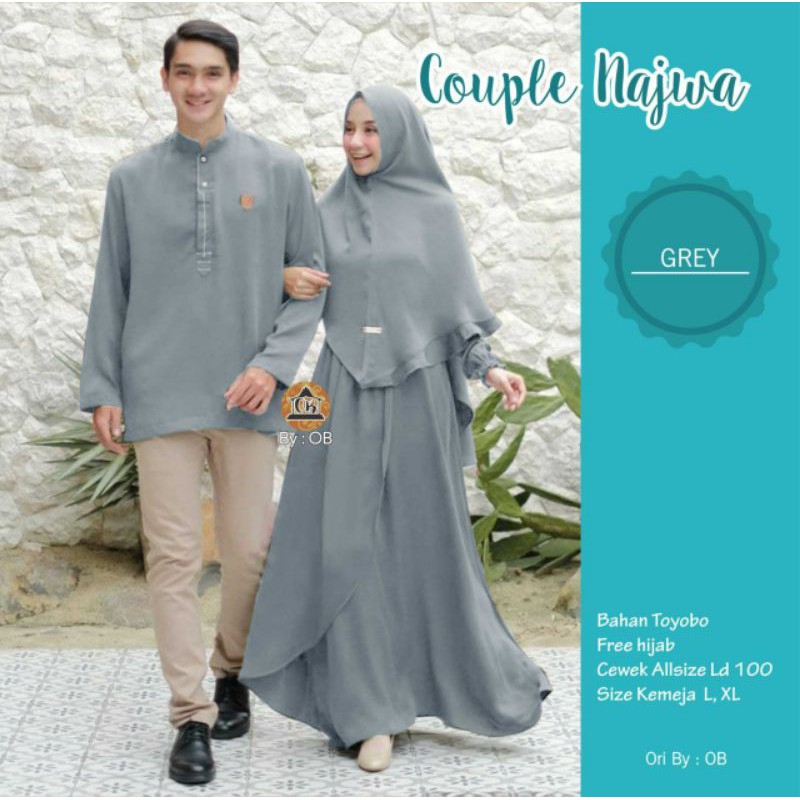 BAJU COUPLE SYAR'I GAMIS SYAR'I COUPLE MUSLIM COUPLE SYAR'I TERLARIS