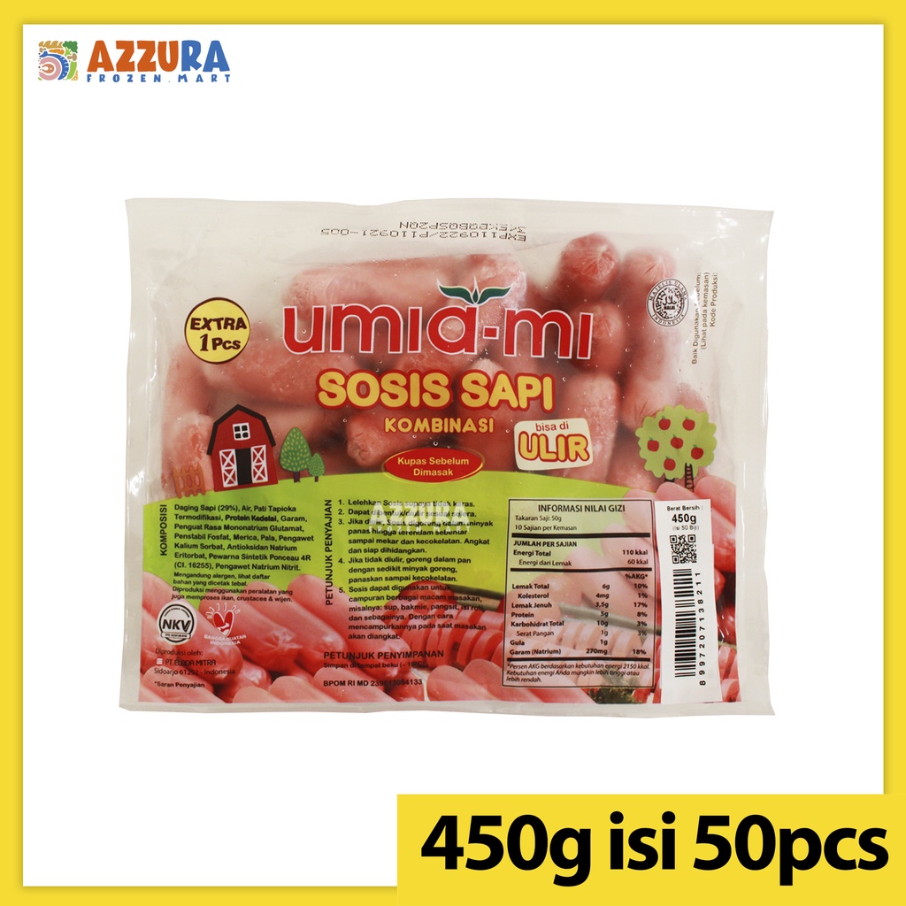 

Umiami Sosis Ayam Kombinasi isi 50 pcs 450g