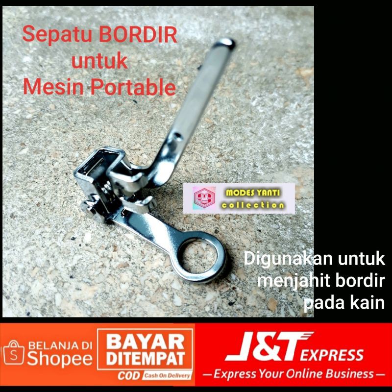 Sepatu bordir mesin jahit portable