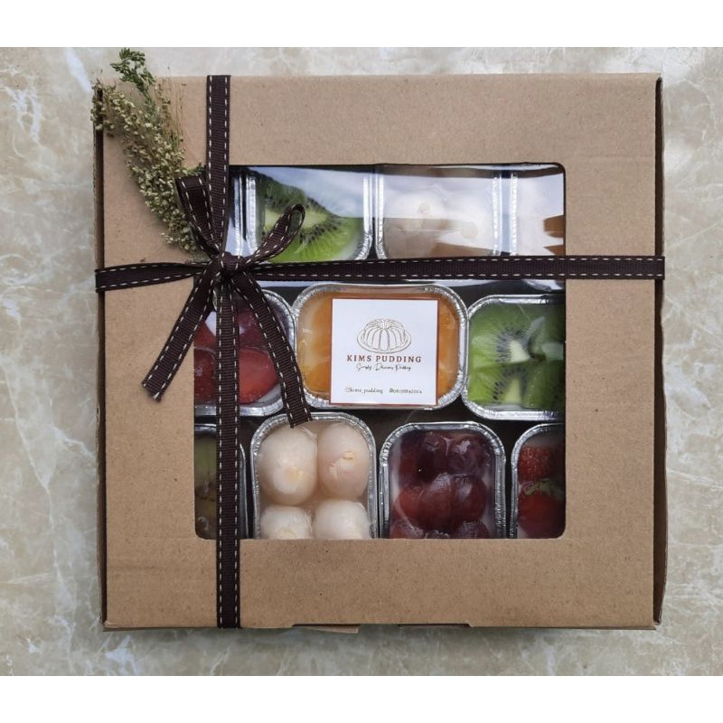 Puding buah cup / hampers pudding / puding susu / hampers pudding