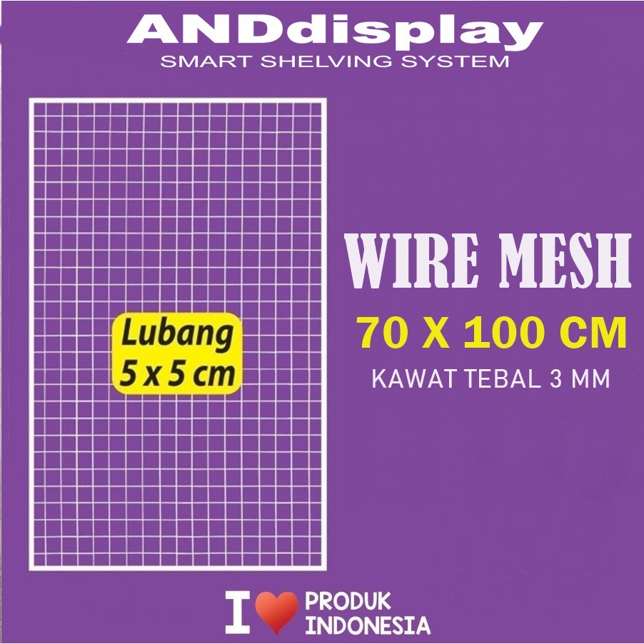 WIRE GRID MESH 70 X 100 CM - KAWAT JARING KOTAK - RAM DINDING BINGKAI