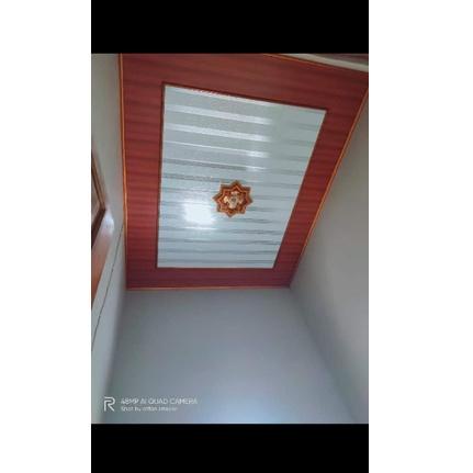 0N4 Plafon PVC / Plavon PVC genius ketebalan 8mm (kotak bergaris)