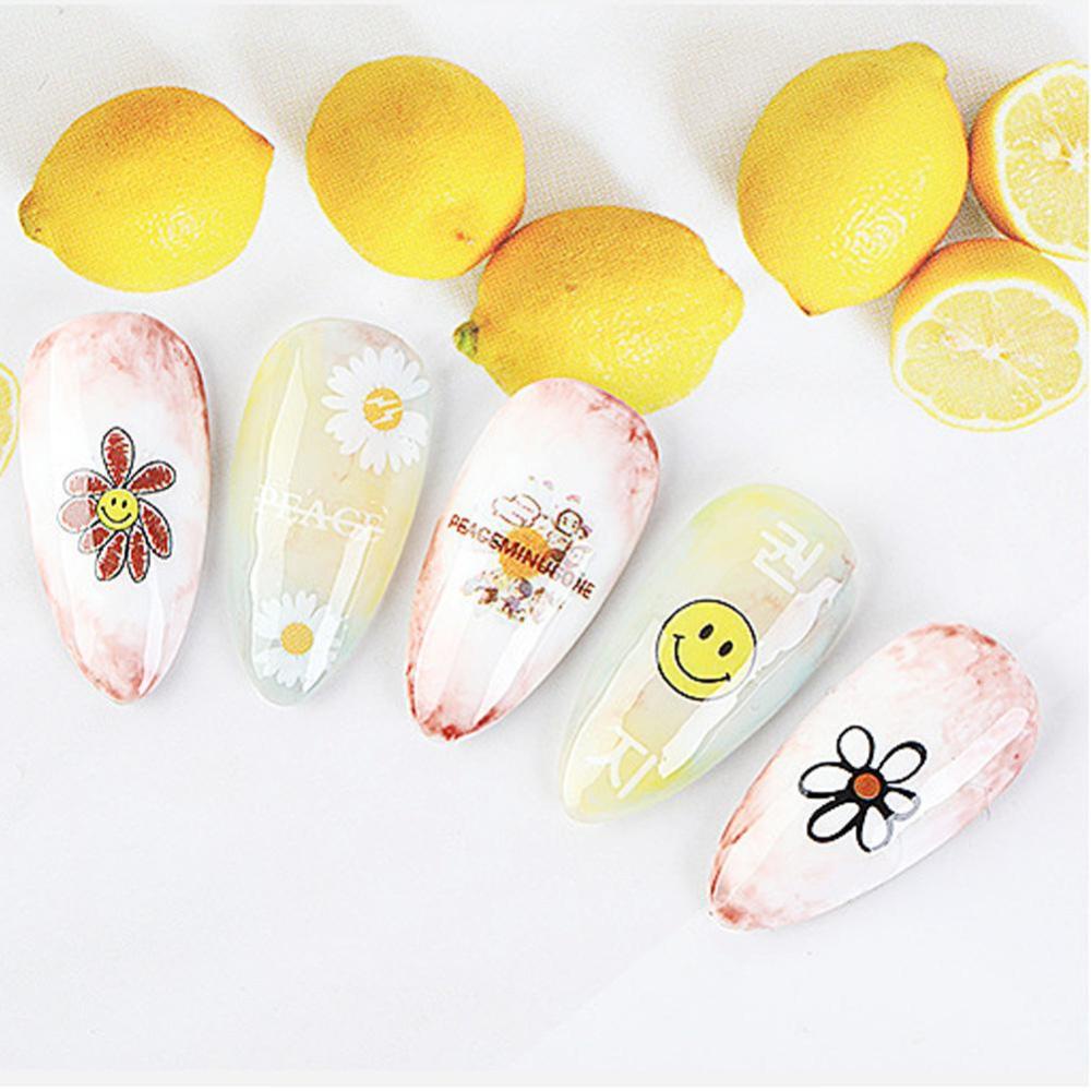 Timekey Stiker Kuku 3D Motif Bunga Aster Kecil Untuk Dekorasi Nail Art DIY A4K4