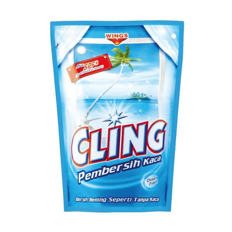 Cling Pembersih Kaca Refill Biru 425Ml