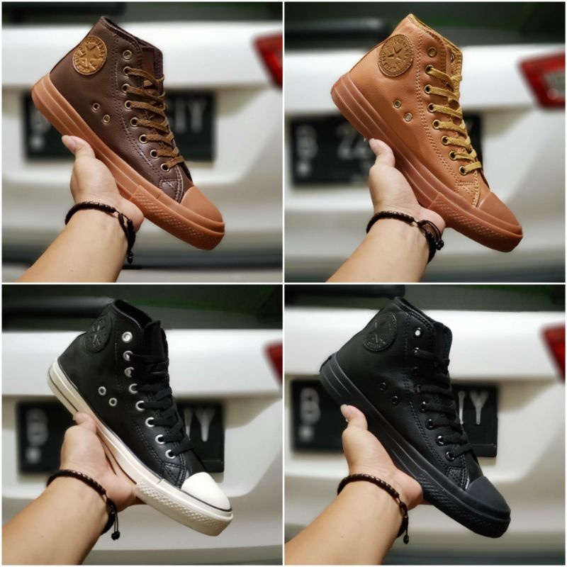 Sepatu All Star Converse Kulit Egret High Premium BNIB