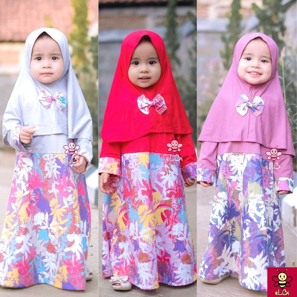 Maureen Dress - Baju Gamis Muslim Balita - Setelan Dress