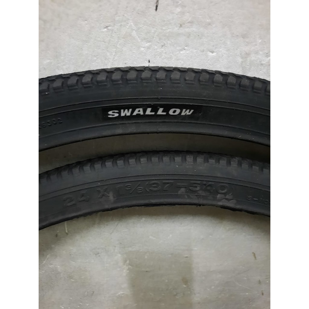 TERMURAH!!! Ban Luar Sepeda Ukuran 24 x 1.3/8 SWALLOW Deli Tire Hitam / Realpict / Satuan