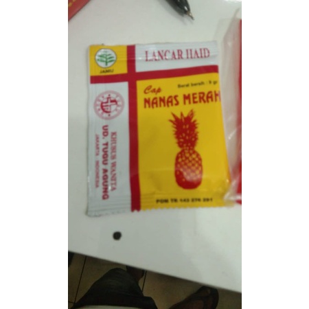 

jamu nanas merah 1 kotak isi 10 pcs