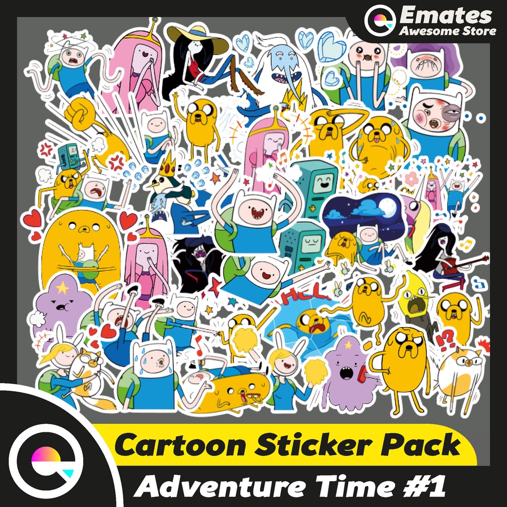 

[50pcs] Stiker Sticker Adventure Time #1 Stiker Pack Aesthetic Laptop Waterproof