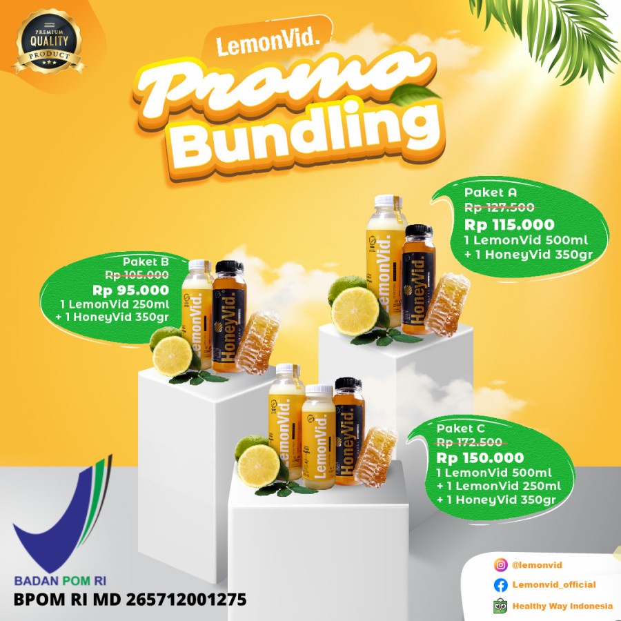 

Promo Bundling Sari Lemon / Air Lemon Murni / Lemon Juice / LemonVid