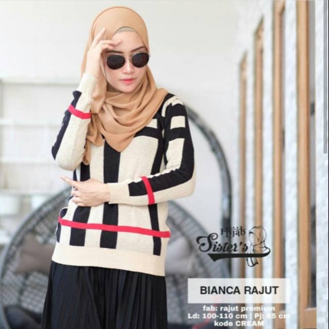 Bianca Rajut, ATASAN RAJUT WANITA JUMBO BAHAN RAJUT PREMIUM LD 100-120 TERMURAH OOTD