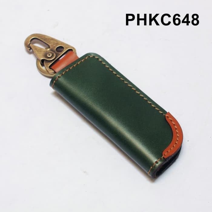 dompet stnk mobil motor model slim gantungan kunci hijau tan PHKC648