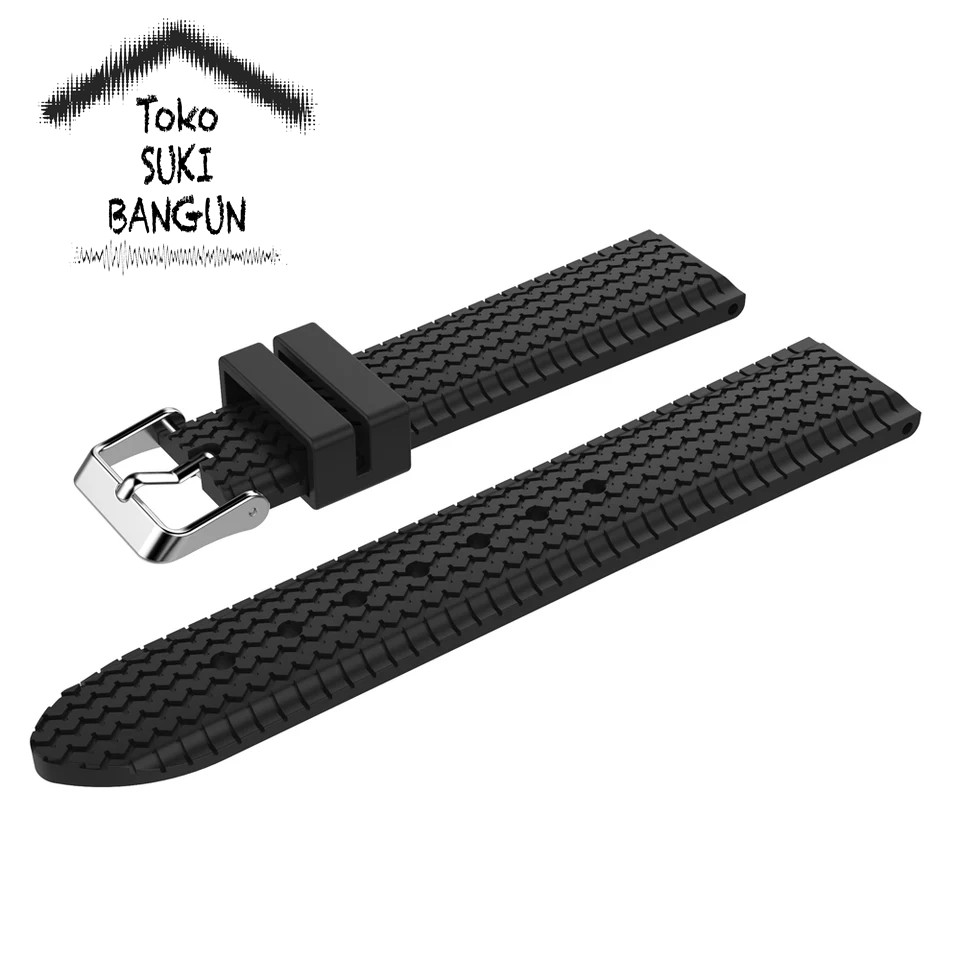 TALI JAM 22mm Rubber WHEEL Pattern Colorful Watch Band Strap