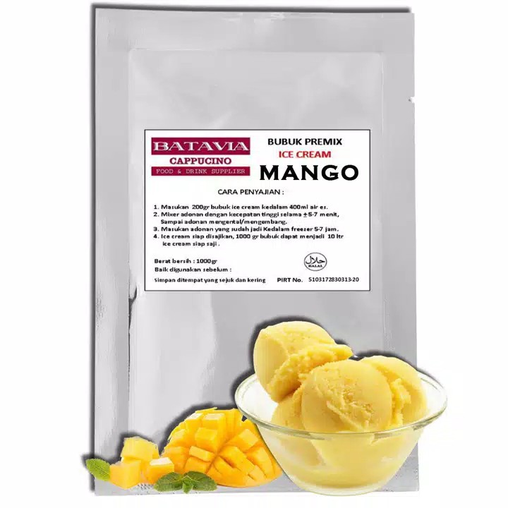 

Bubuk Hard & Soft Ice Cream Batavia Rasa Mangga 500Gram