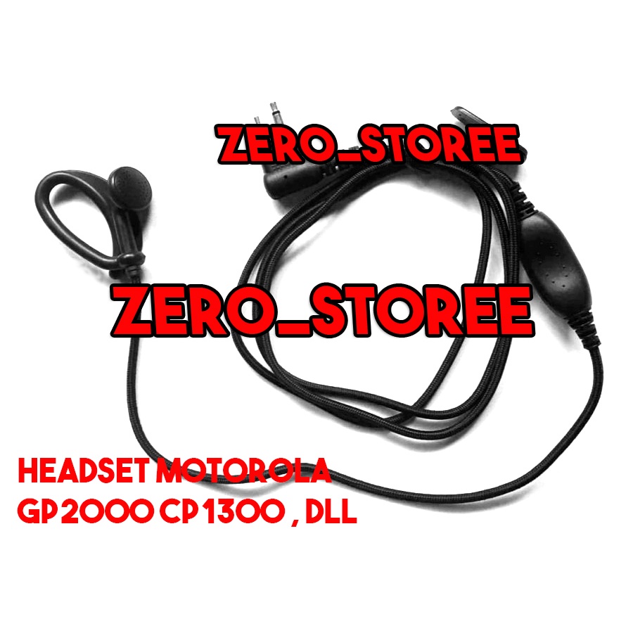 Handsfree Motorola Headset HT Earmic Tali Sepatu GP2000 CP1300 CP1660 GP88 DLL Earmic Hetset Hendsfri Handfree