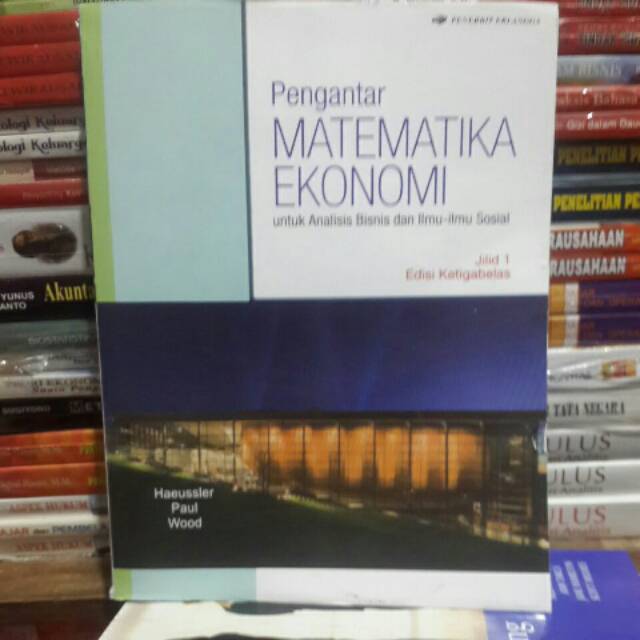 Matematika Ekonomi Josep Bintang Kalangi Edisi 4 Pdf