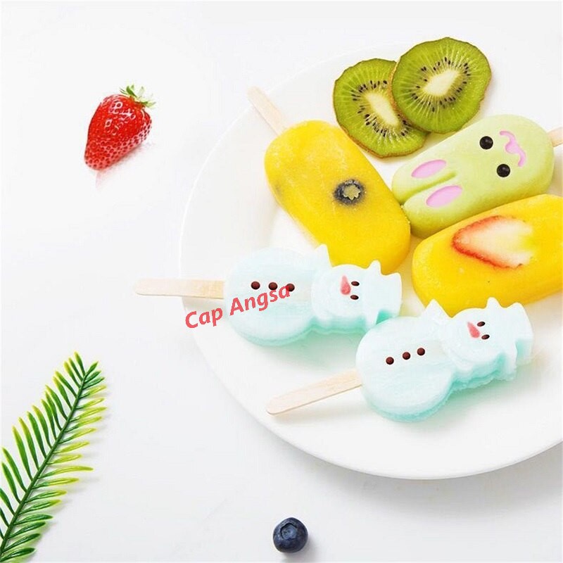 CETAKAN ES KRIM SILIKON ICE CREAM MOLD SILICONE MOULD STIK STICK LOLI FONDANT COKLAT PINK POPSICLE