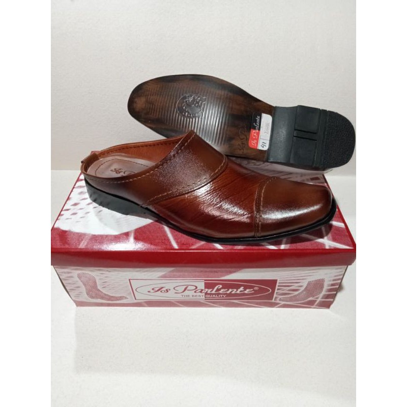 [IS PARLENTE] SEPATU SENDAL / SELOP PANTOPEL KULIT ASLI  (38 - 47)