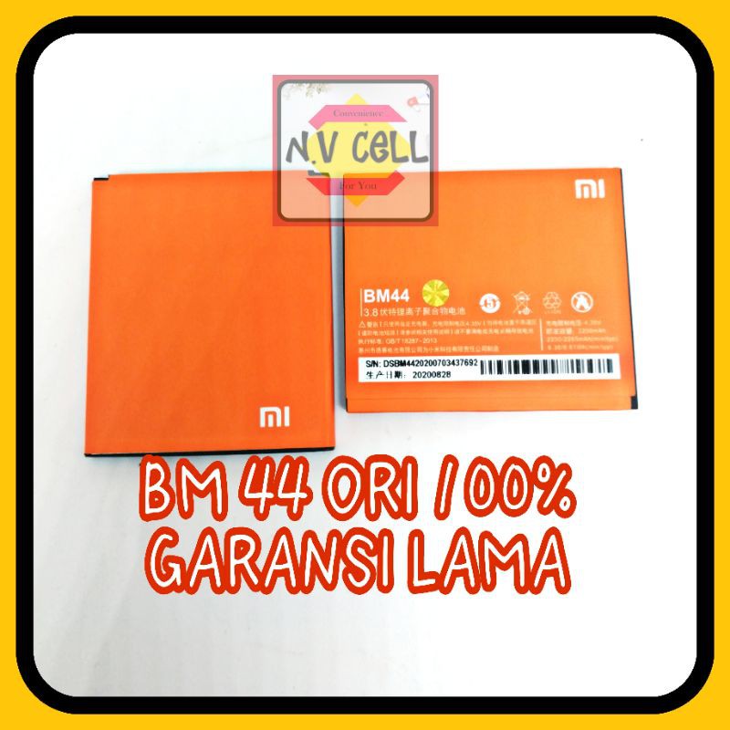 Baterai Batre Battery Xiaomi Redmi 2 / Redmi 2 Prime BM44 BM 44 Original 100%